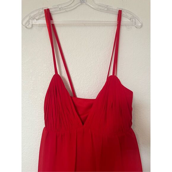 MAC DUGGAL Ruffle V-Neck Criss-Cross Mini Dress NEW NWT - Picture 5 of 10